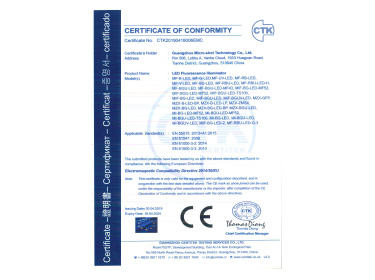 LED Fluorescence Illuminator CE Certificate-EMC